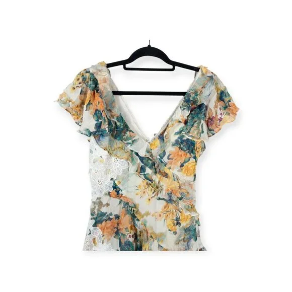 NWT Anthropologie Boho Floral Fairy Lace Dress SZ 4 - Picture 11 of 11